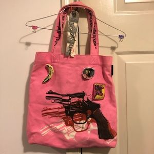 Rare Loop NYC Andy Warhol Bag Pink Pistol Tote